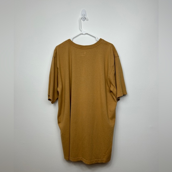 Carhartt Men’s Short Sleeve Crewneck Tee Shirt Work Top Yellow Size 2XL Tall - Picture 6 of 11